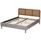 Baxton Studio Rosita Mid-Century Modern Light Grey Velvet Fabric and Walnut Brown Finished Platform Bed-Queen 242-13530-ZORO - alternate 5